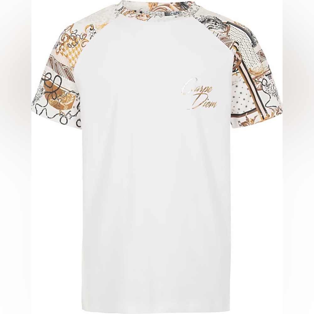River Island Toddler Boys White Carpe Diem Short Sleeve T-Shirt